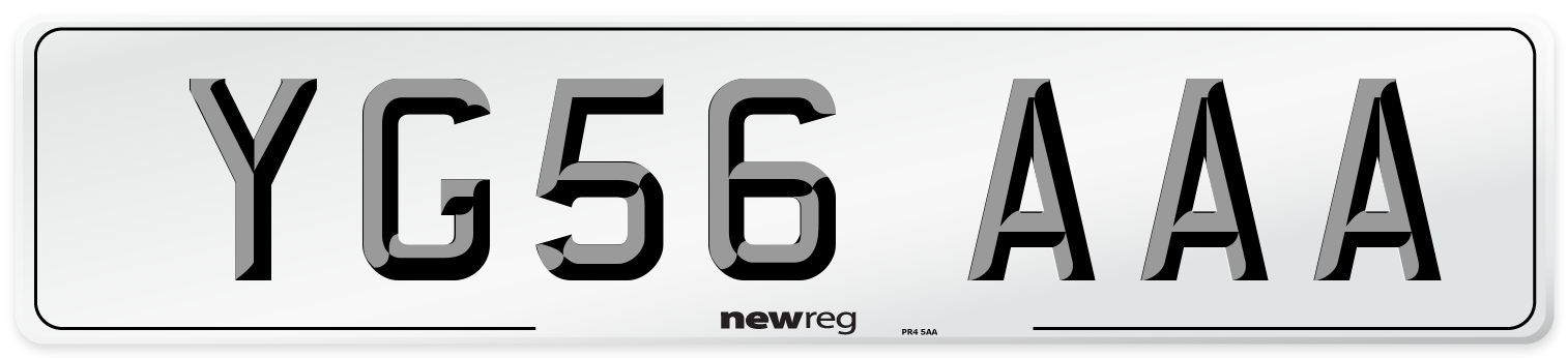 YG56 AAA Number Plate from New Reg